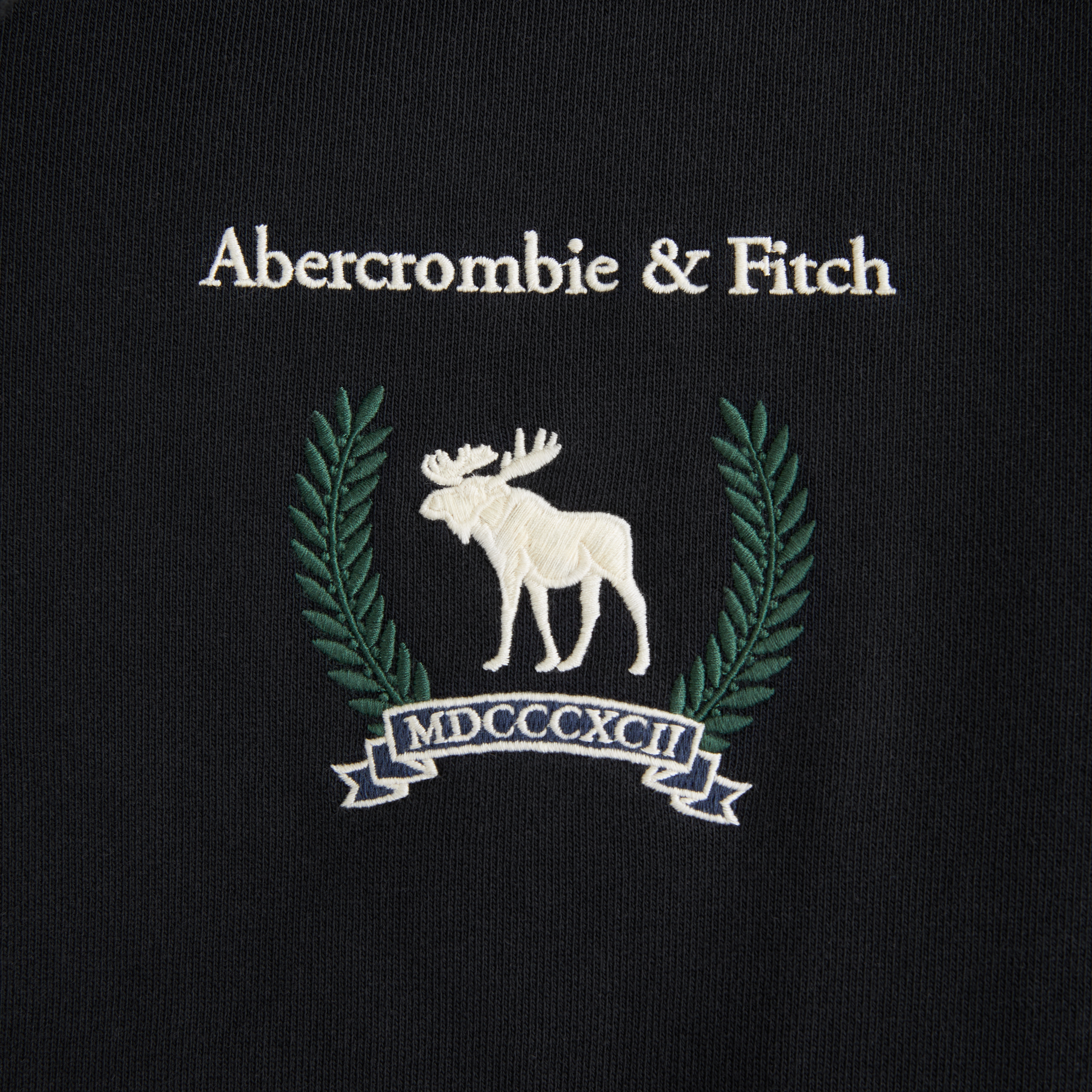 Logo full zip hoodie abercrombie best sale