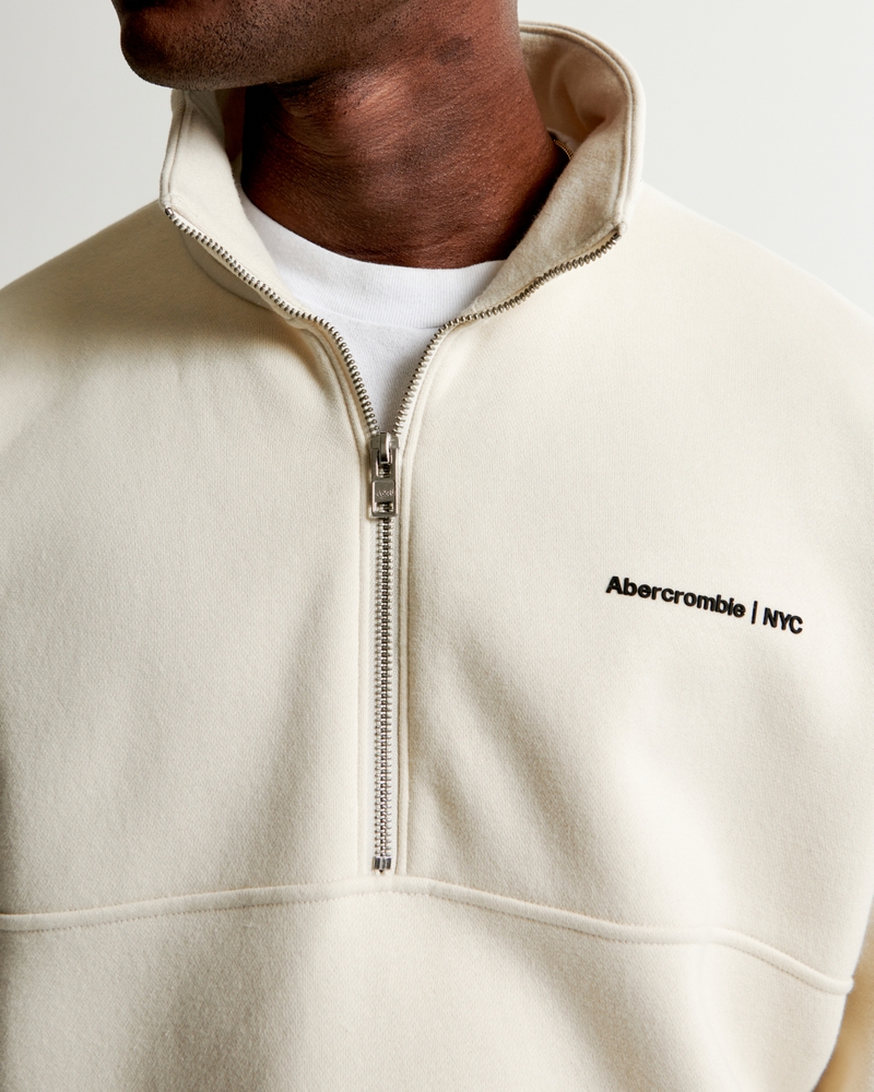 Men's Micro-Logo Half-Zip Sweatshirt, Men's Tops