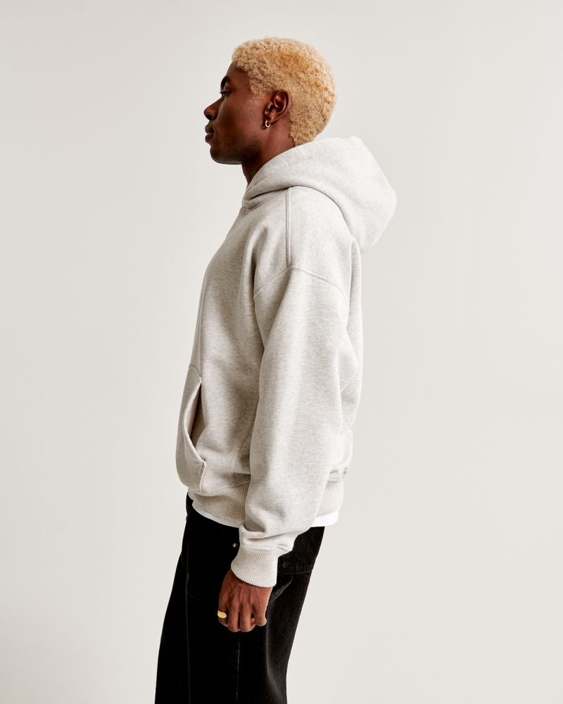ASOS DESIGN extreme oversized funnel neck hoodie in washed black