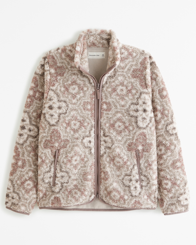 Pattern Sherpa Full Zip Jacket