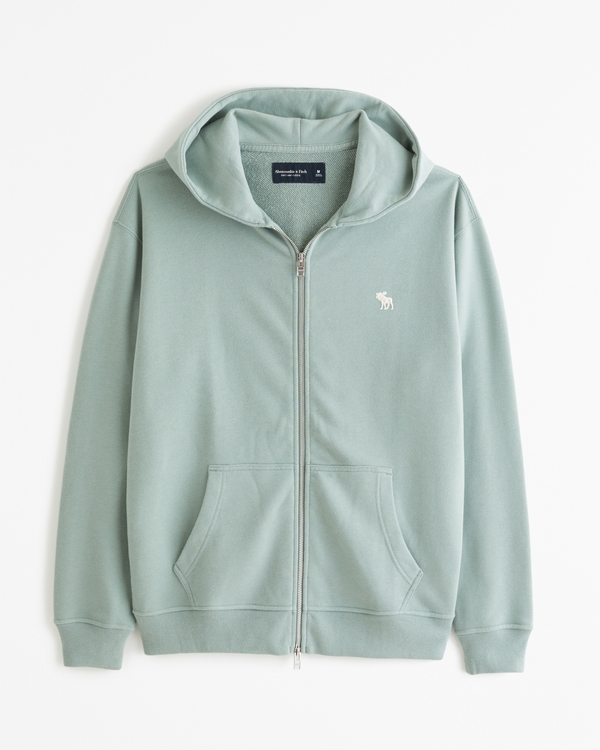 Abercrombie & Fitch Essential Quilted Full-Zip Hoodie