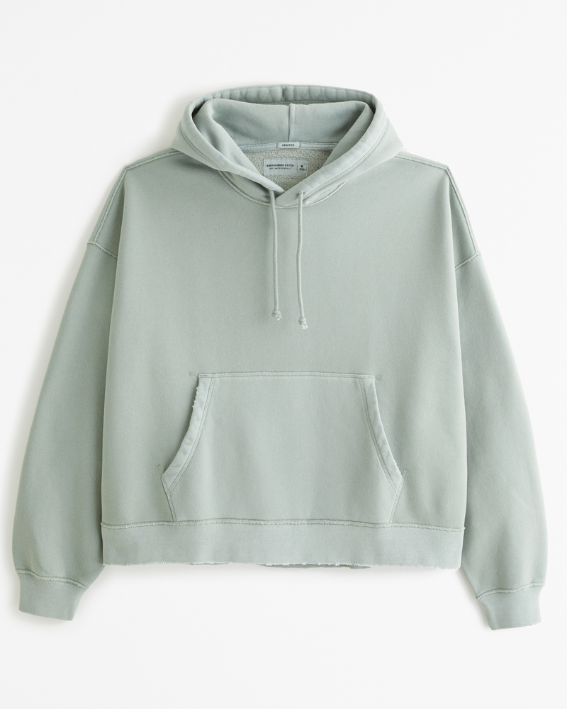 Hombre Boxy Cropped Popover Hoodie, Hombre Recién llegados