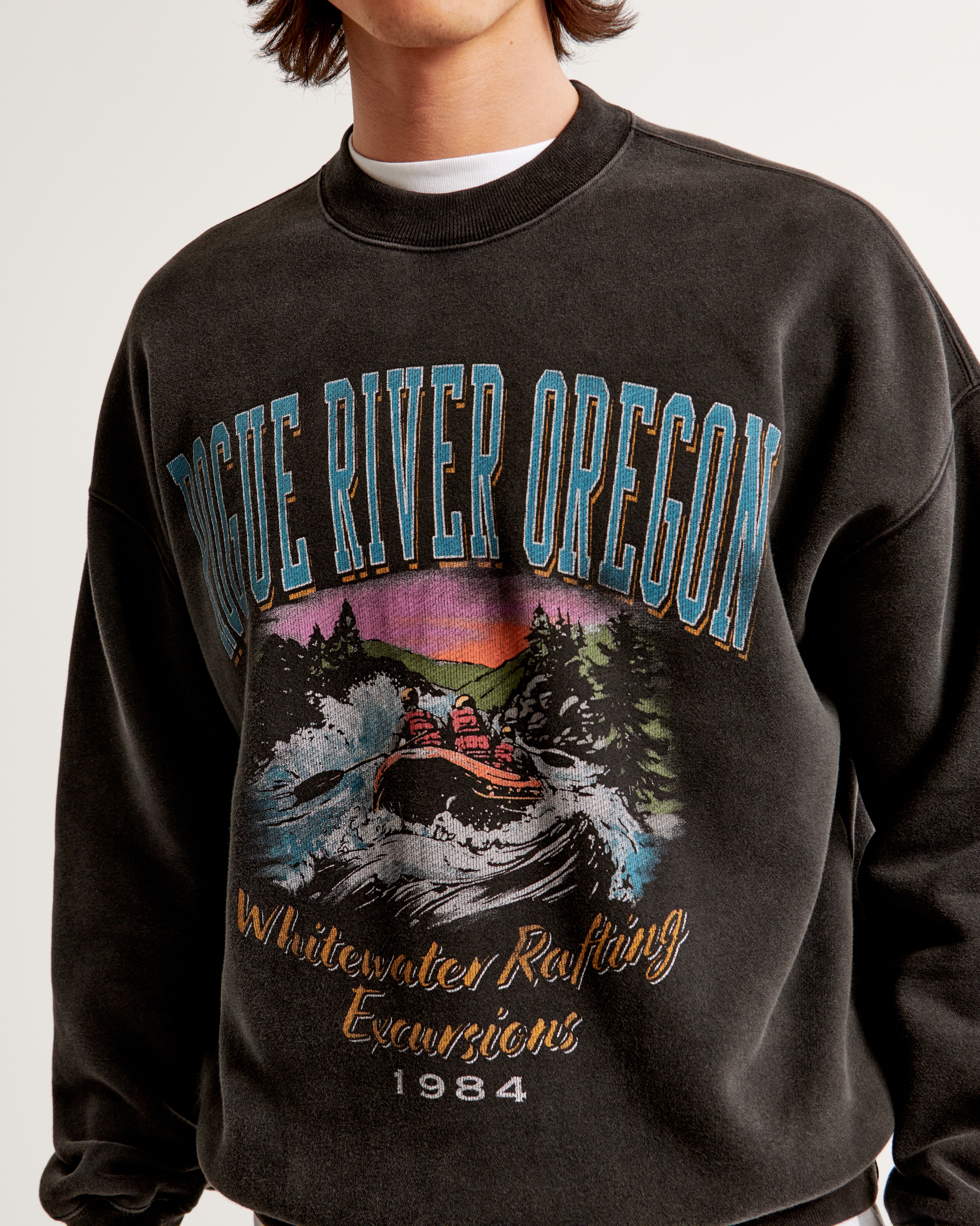 Men's Rogue River Graphic Crew Sweatshirt | Men's Clearance