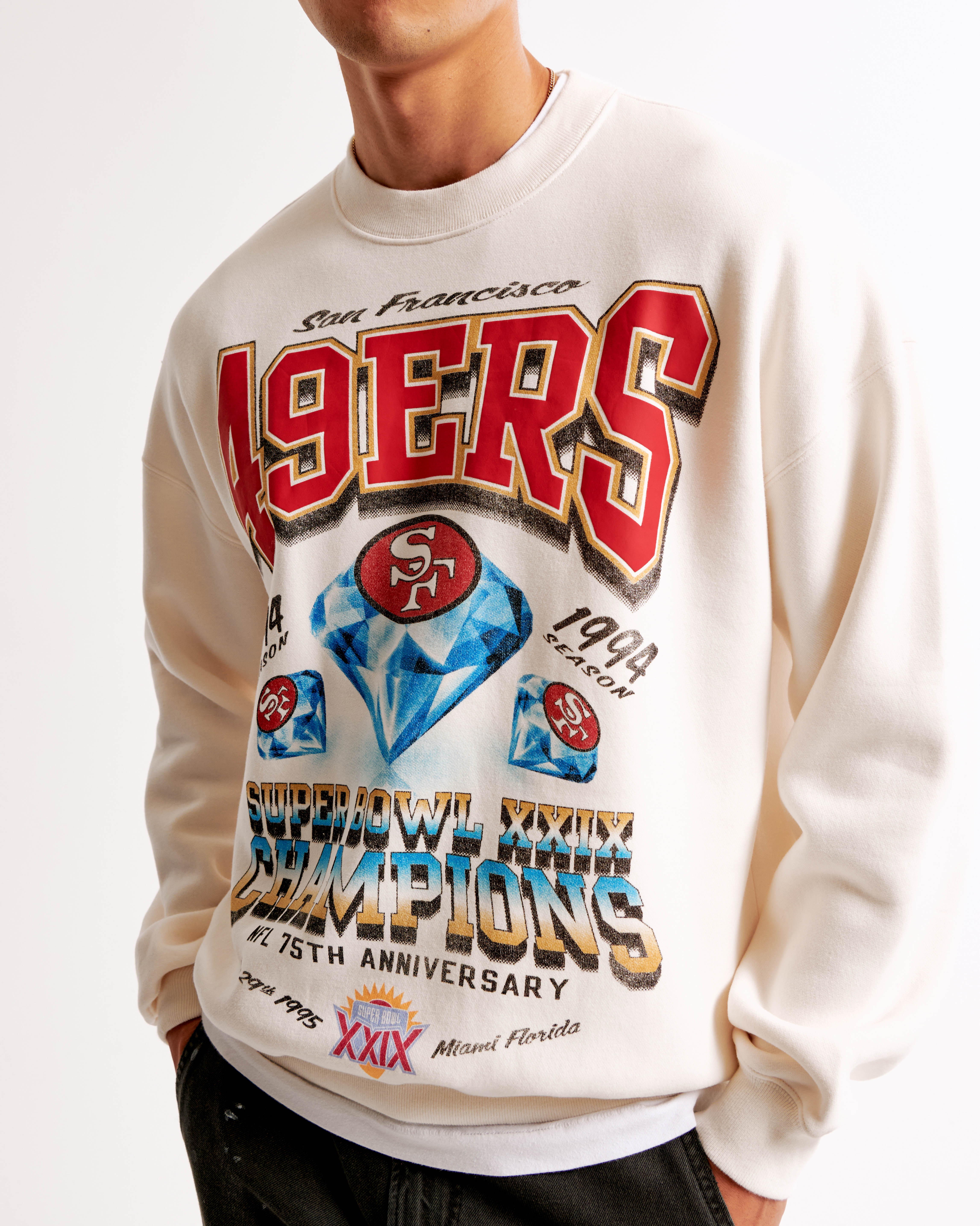 Men's San Francisco 49ers Graphic Crew Sweatshirt | Men's