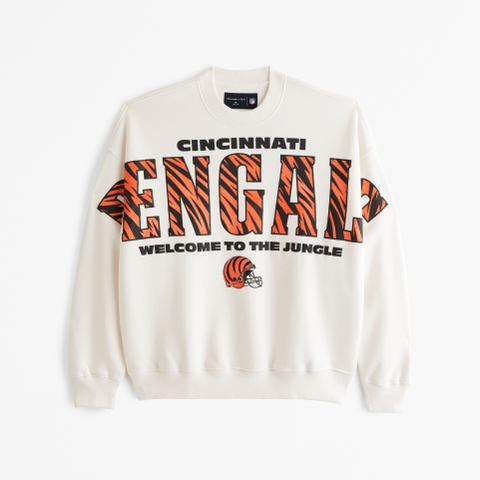 Мужские худи Abercrombie & Fitch Cincinnati Bengals Graphic Crew Sweatshirt