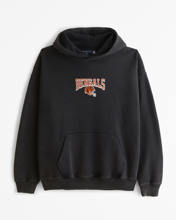 Cincinnati Bengals Graphic Popover Hoodie, Black - Bengals view 1