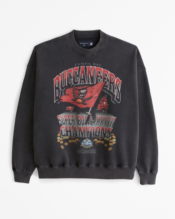 Tampa Bay Buccaneers Graphic Crew Sweatshirt, Black view 1