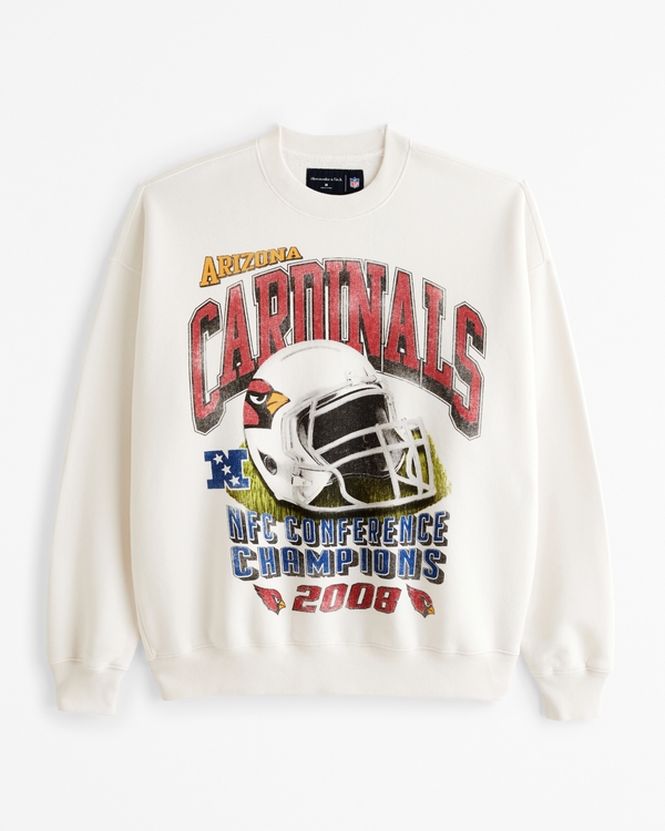 Arizona Cardinals Graphic Crew Sweatshirt, Cream - Cardinals view 1