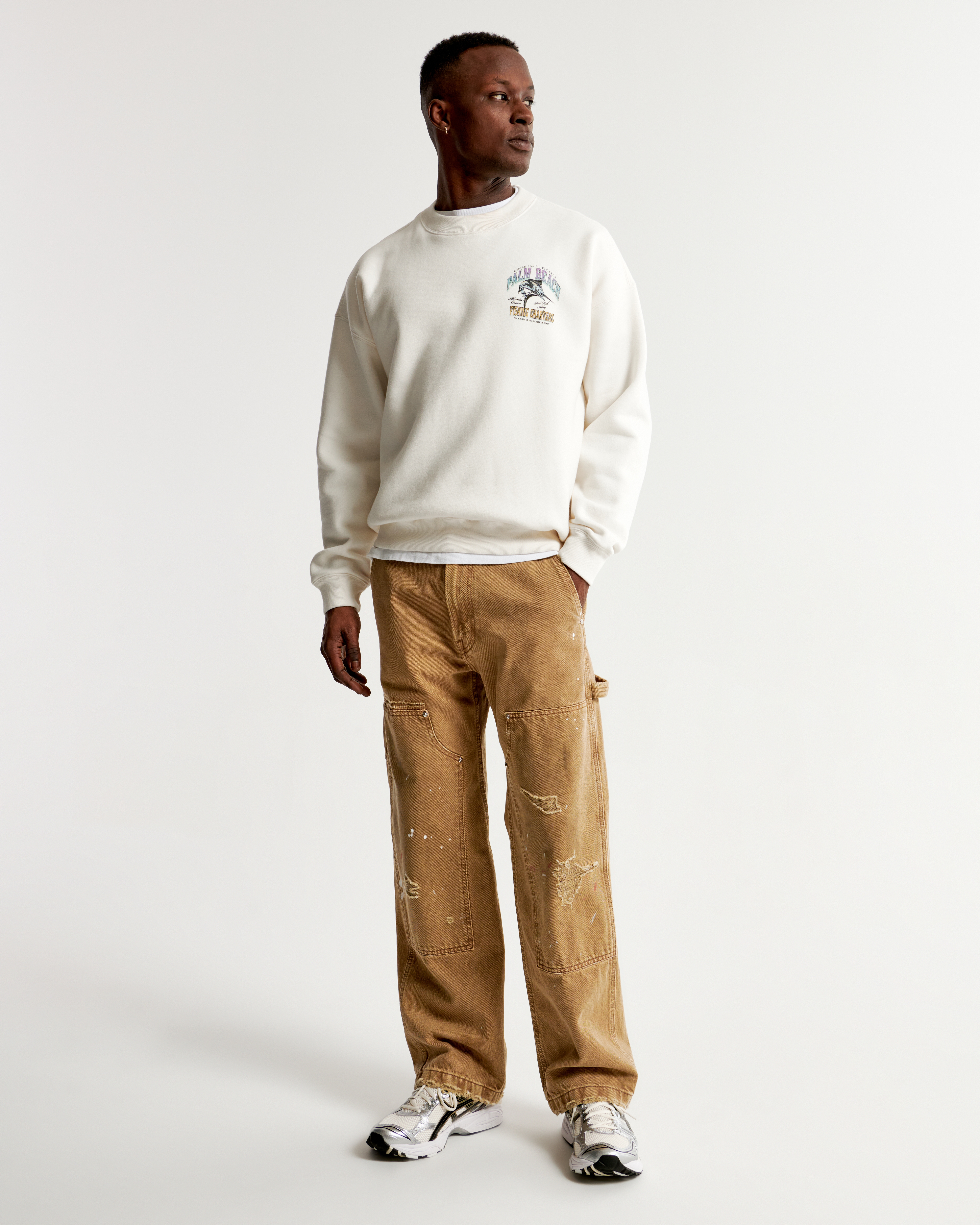 Men's Badlands Graphic Crew Sweatshirt | Men's Tops | Abercrombie.com