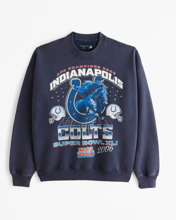 Indianapolis Colts Graphic Crew Sweatshirt, Sapphire - Colts view 1