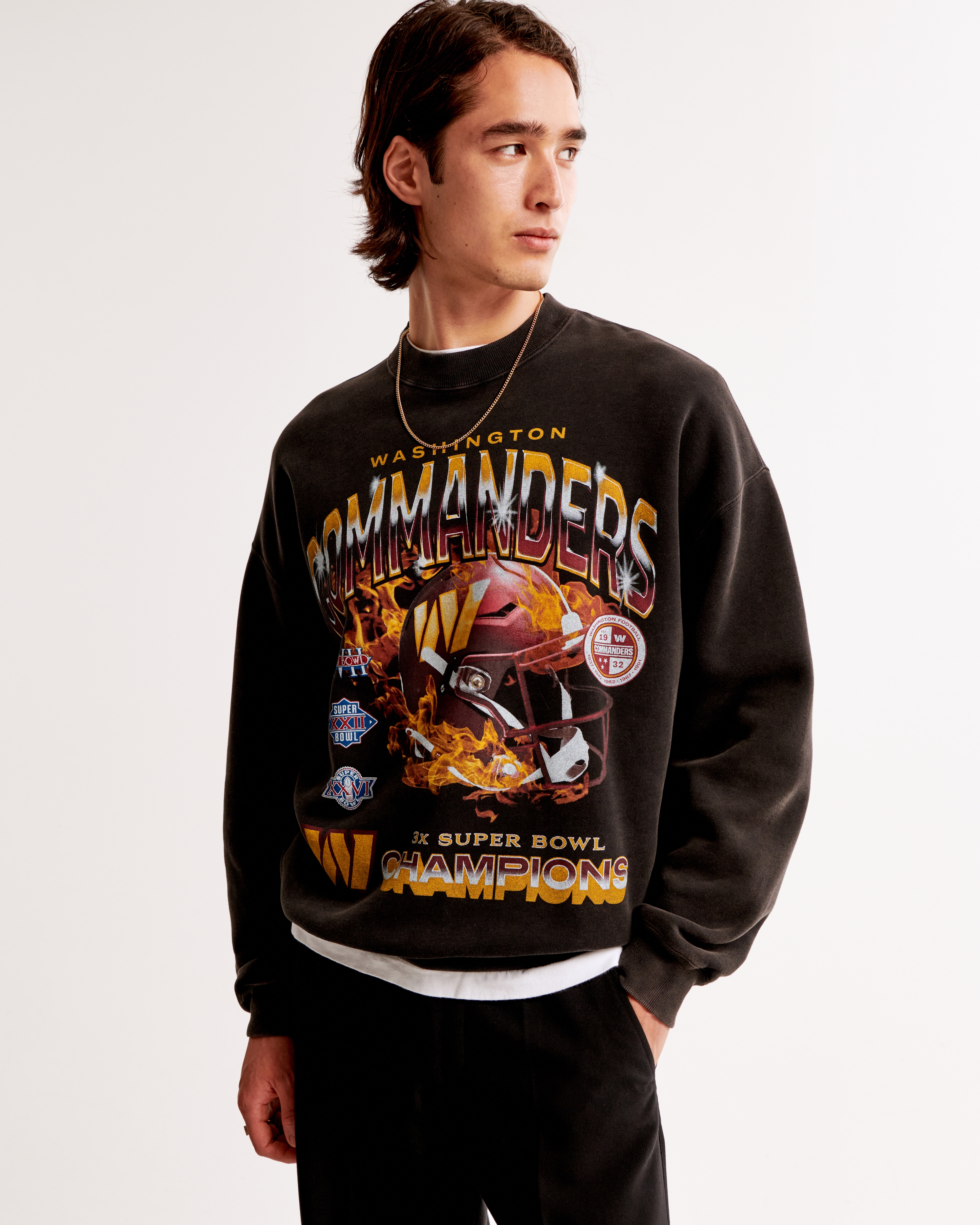 NFL Washington Commanders Graphic Crew Sweatshirt | NFL NFL Washington Commanders Graphic Crew Sweatshirt | NFL