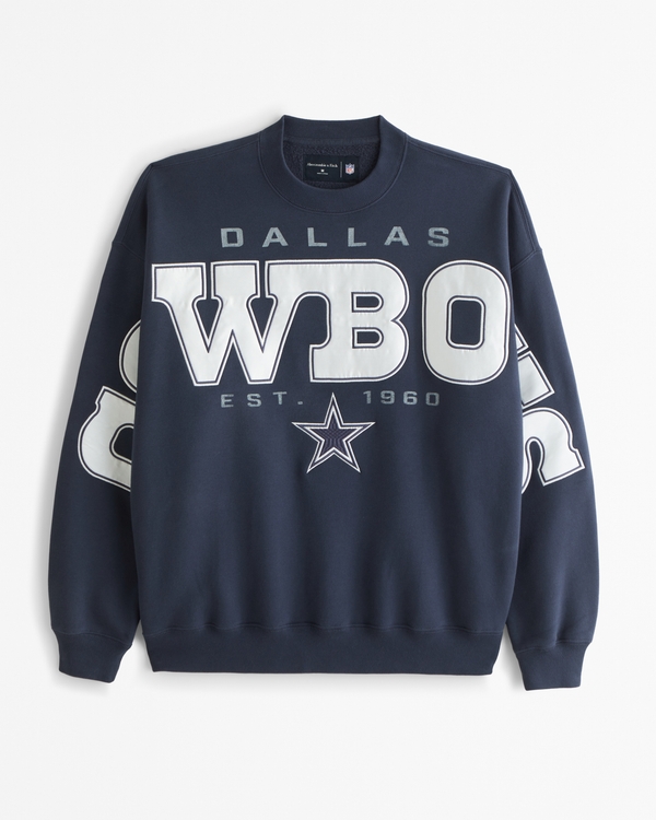 Dallas Cowboys Graphic Crew Sweatshirt, Sapphire - Cowboys view 1