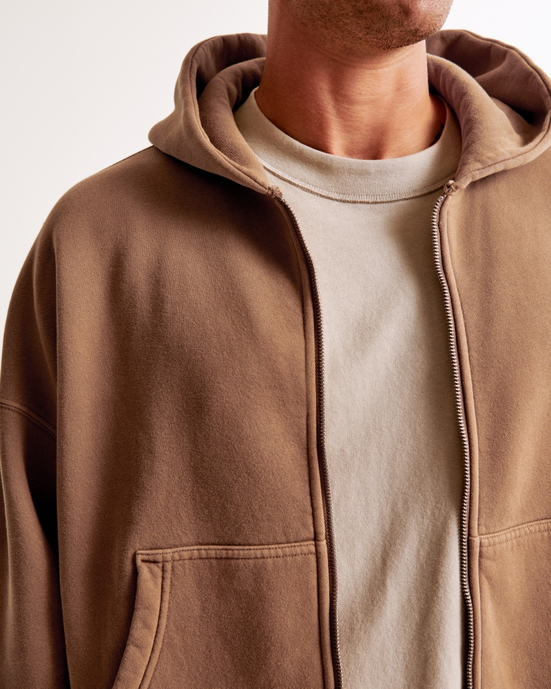 Essential Cropped Full-Zip Hoodie