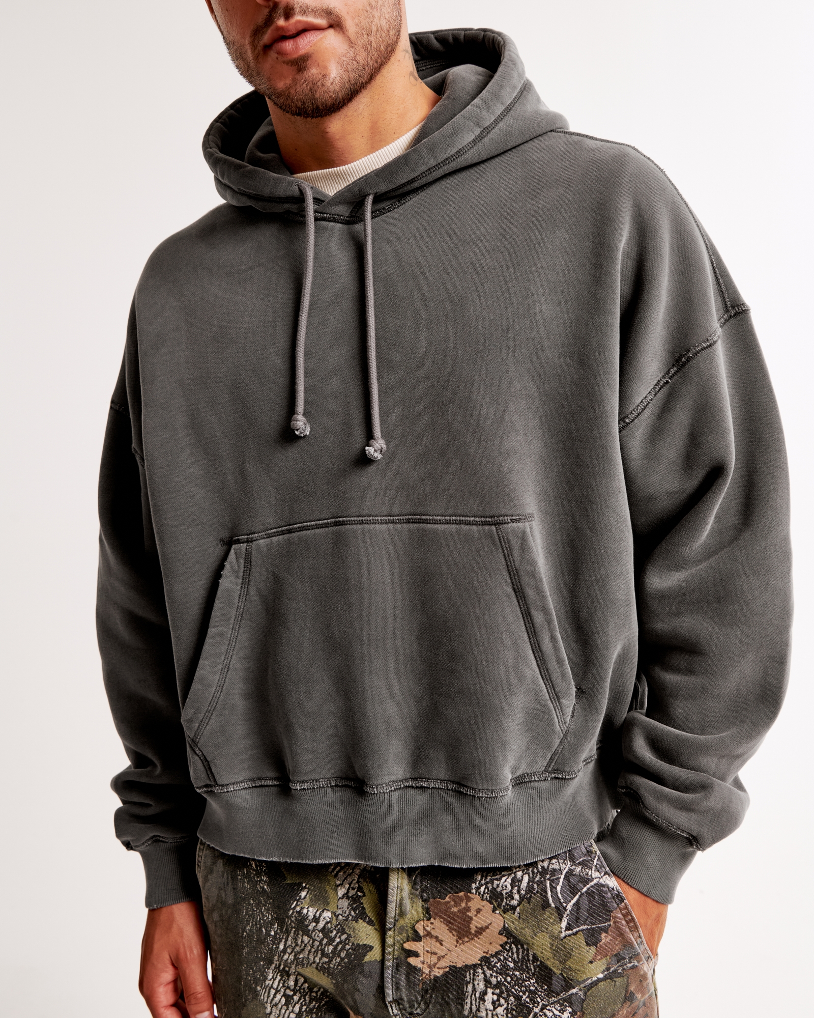 Essential Cropped Popover Hoodie
