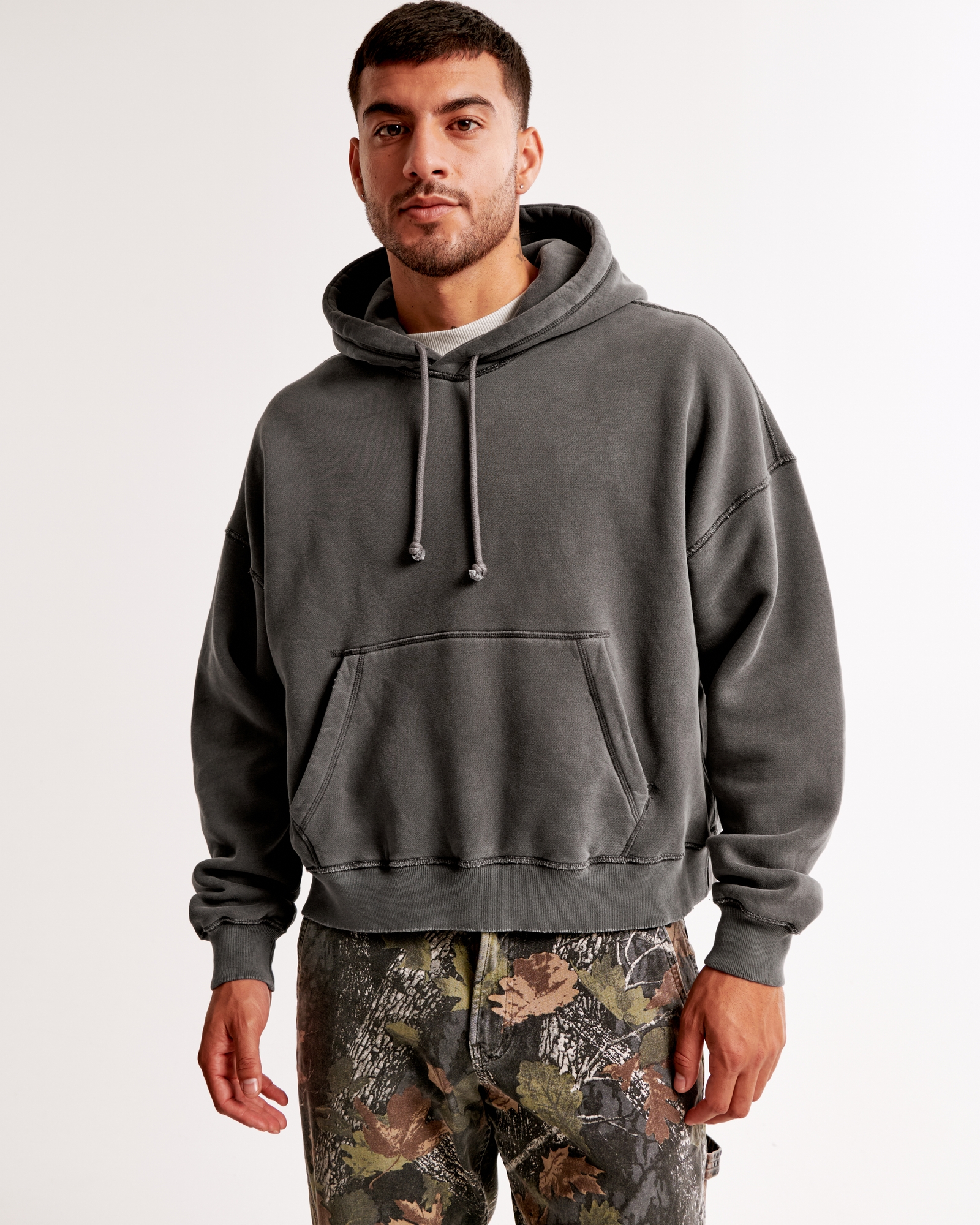 Essential Cropped Popover Hoodie