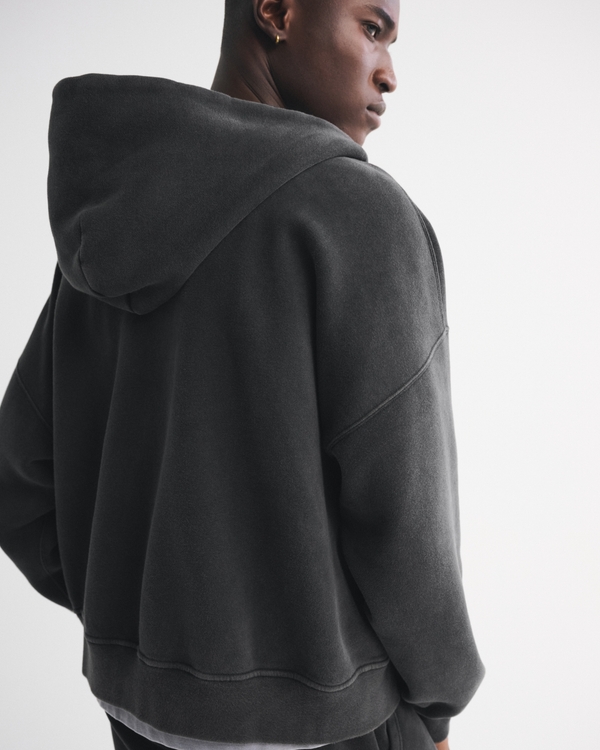 Essential Cropped Full-Zip Hoodie