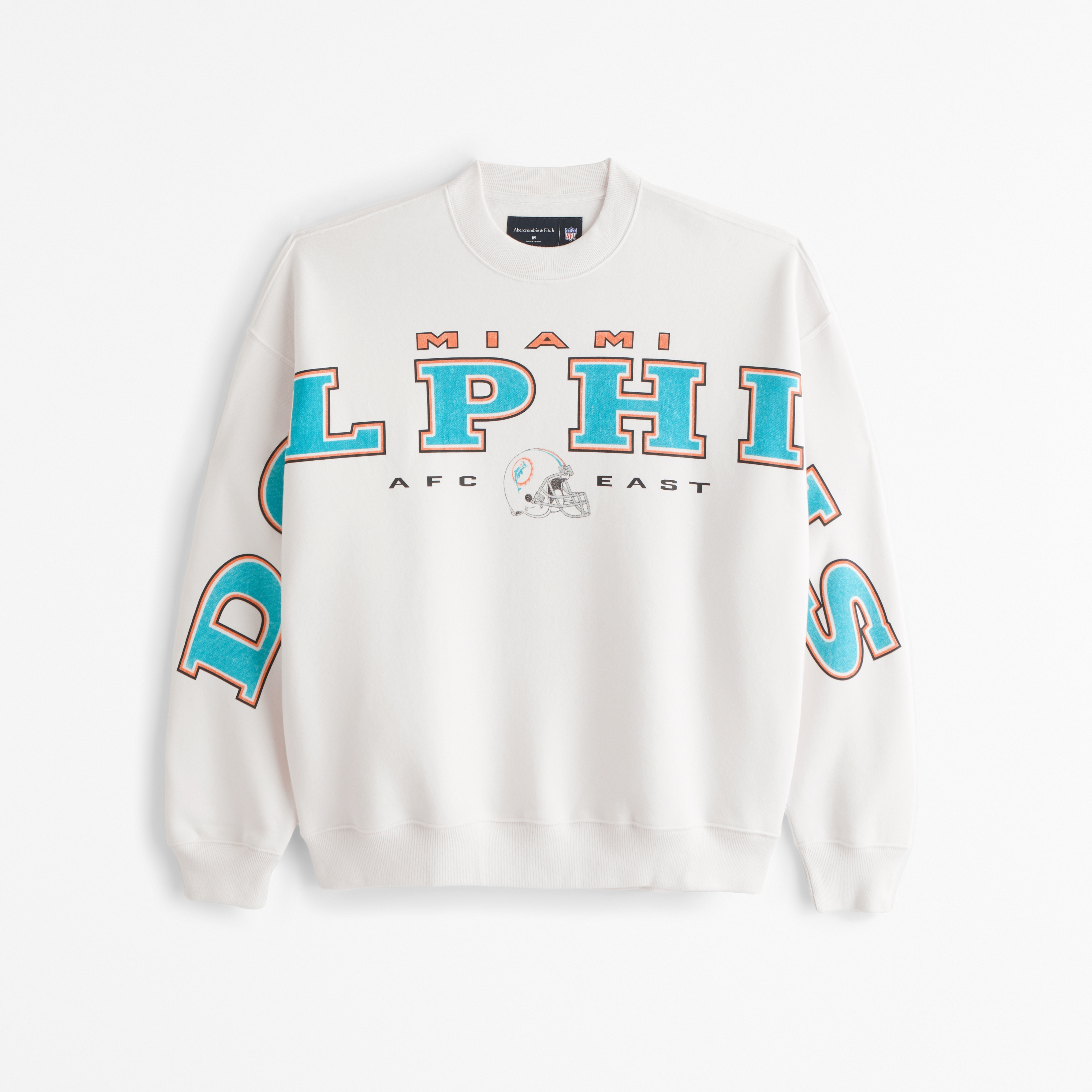 Abercrombie & Fitch Miami Dolphins Graphic Crew Sweatshirt