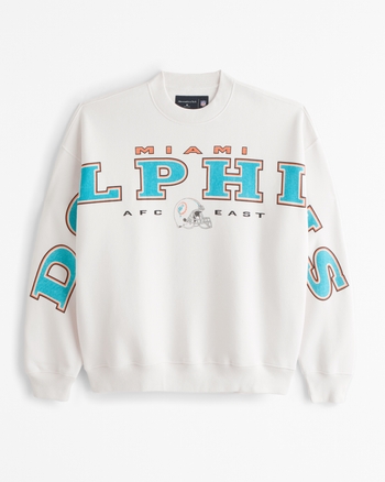 Men s Miami Dolphins Graphic Crew Sweatshirt Men s Mens Search L2 Abercrombie