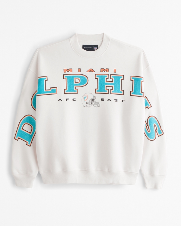 Miami Dolphins Graphic Crew Sweatshirt