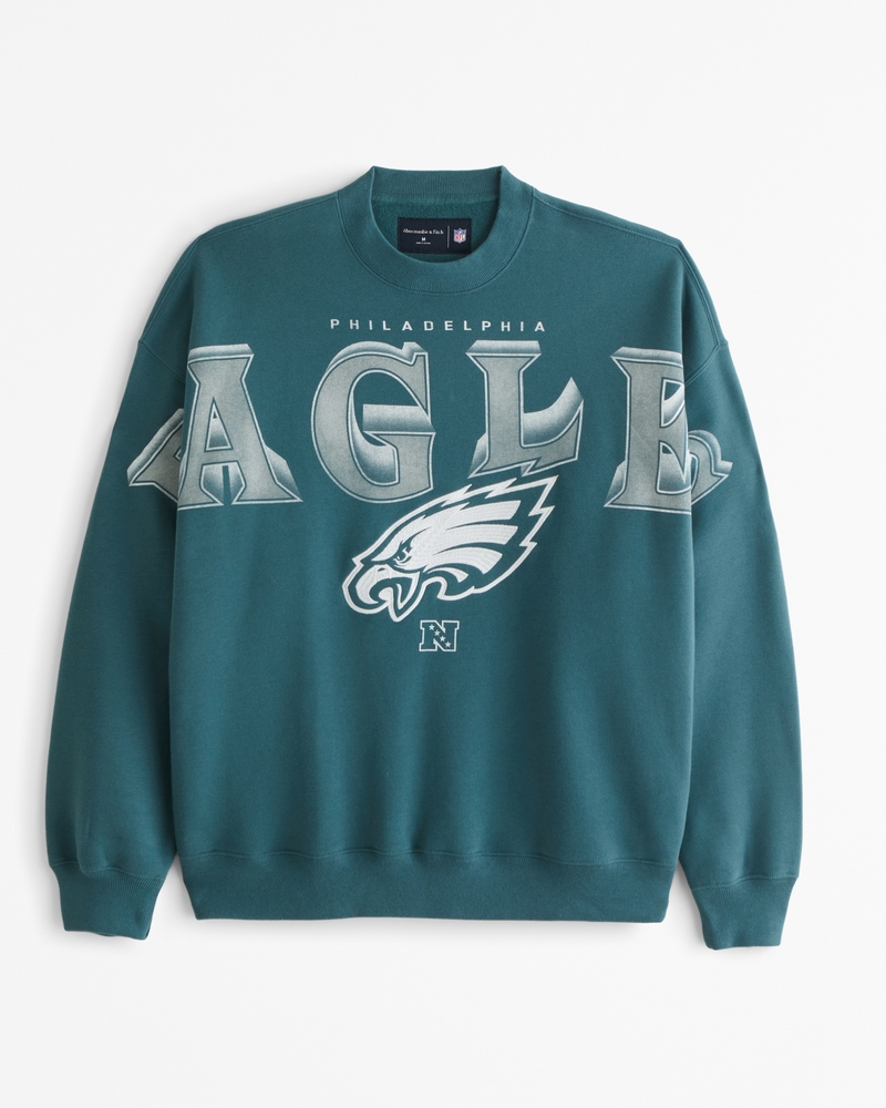 Men s Philadelphia Eagles Graphic Crew Sweatshirt Men s New Arrivals Abercrombie