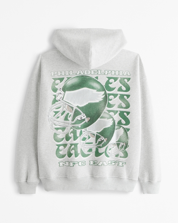 Philadelphia Eagles Graphic Popover Hoodie, Light Gray Heather