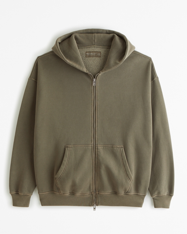 Brown zip up hoodie mens hotsell