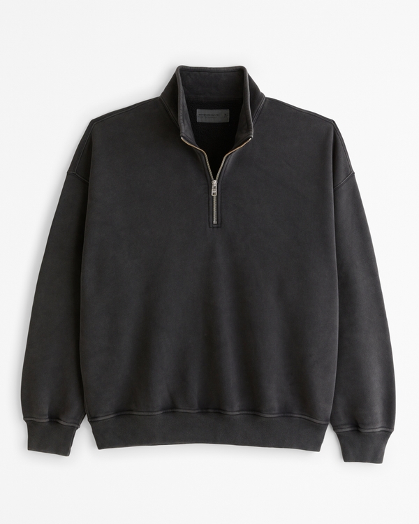 Essential Half-Zip Sweatshirt, Black