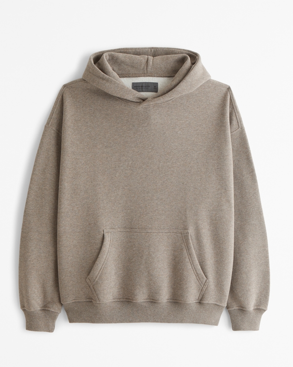 Essential Popover Hoodie, Brown Heather view 1