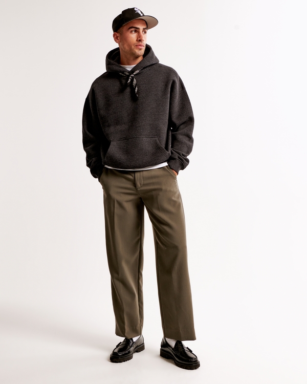 Essential Popover Hoodie, Black Heather view 2
