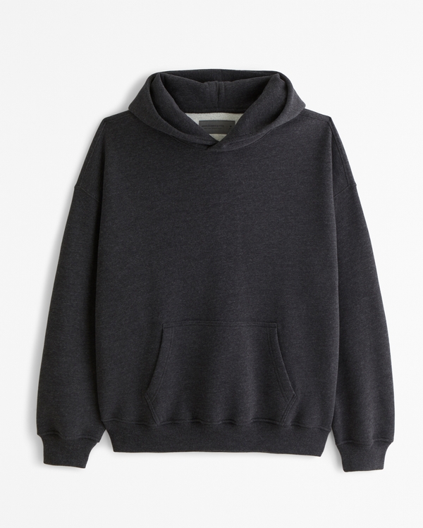 Essential Popover Hoodie, Black Heather view 1