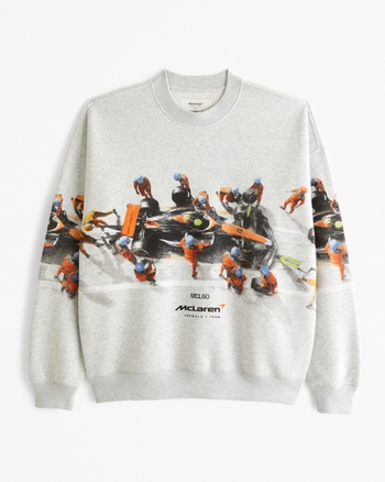 Men s McLaren Graphic Crew Sweatshirt Men s Sale Abercrombie