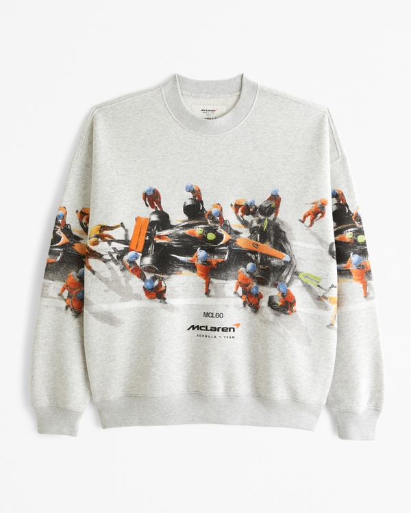 McLaren Graphic Crew Sweatshirt, Light Heather Gray