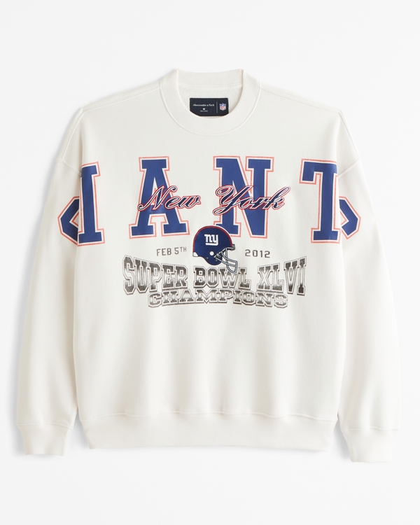 New York Giants Graphic Crew Sweatshirt, Cream