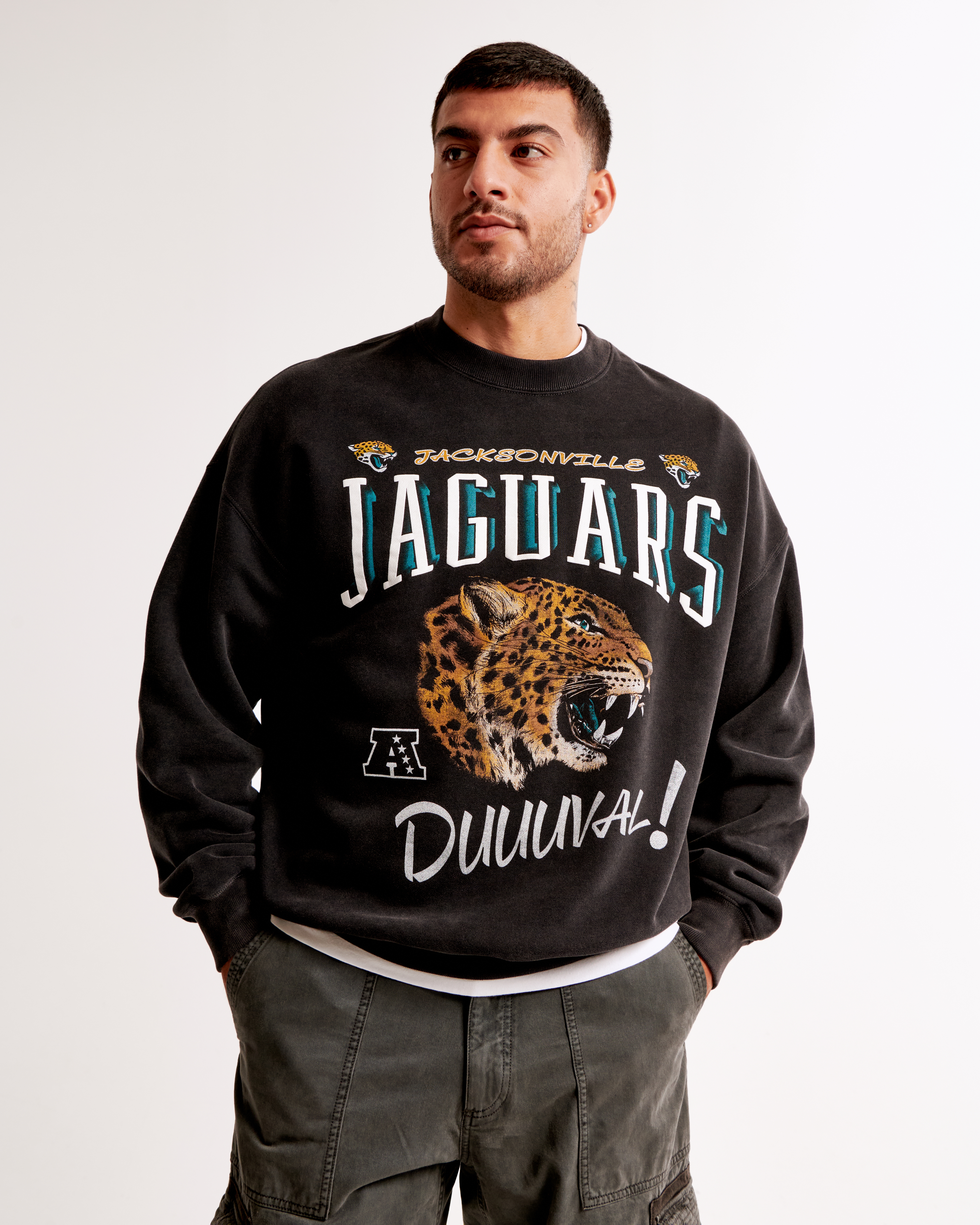 Abercrombie & Fitch Jacksonville Jaguars Graphic Crew Sweatshirt