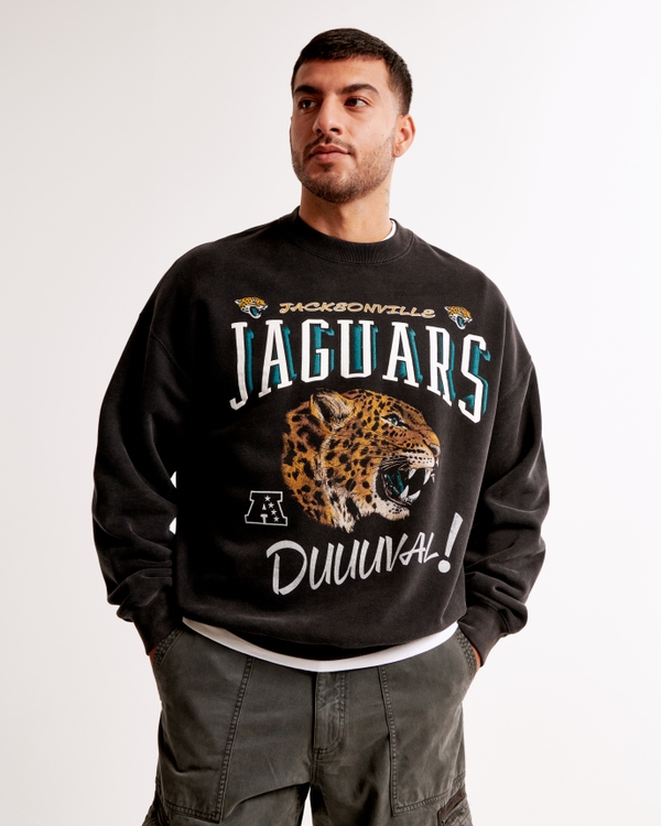 Jacksonville Jaguars Graphic Crew Sweatshirt, Black