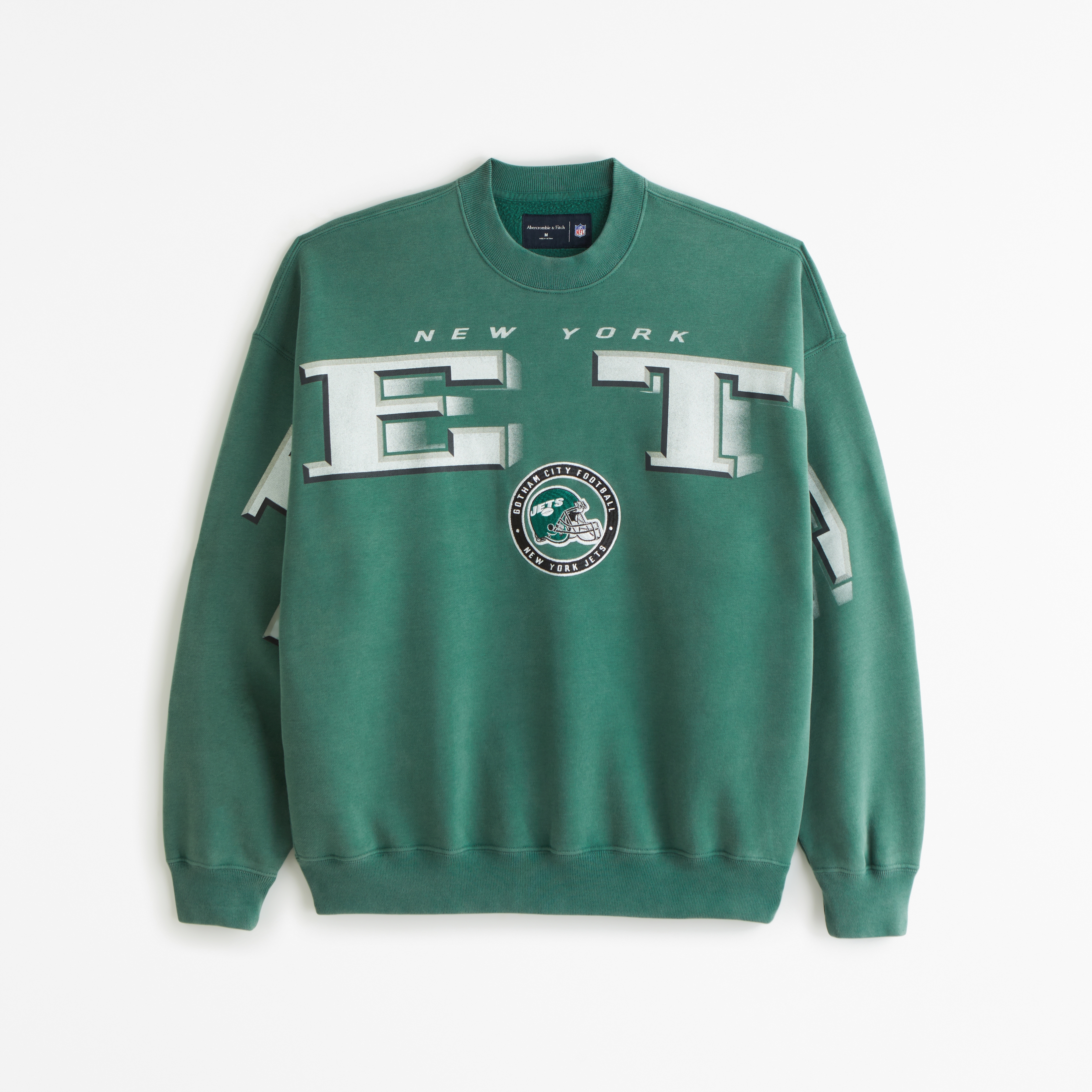 Abercrombie & Fitch New York Jets Graphic Crew Sweatshirt