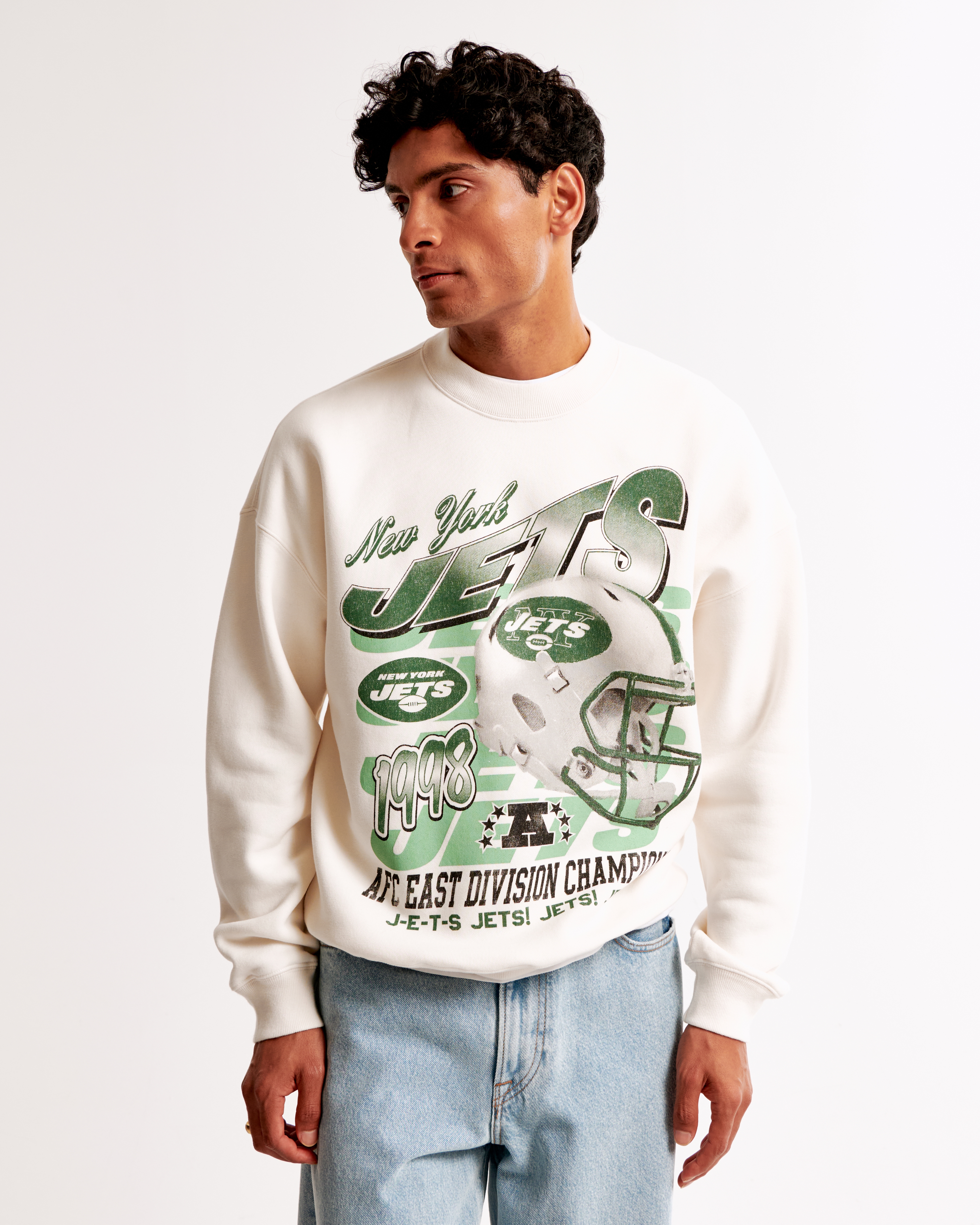 Abercrombie & Fitch New York Jets Graphic Crew Sweatshirt