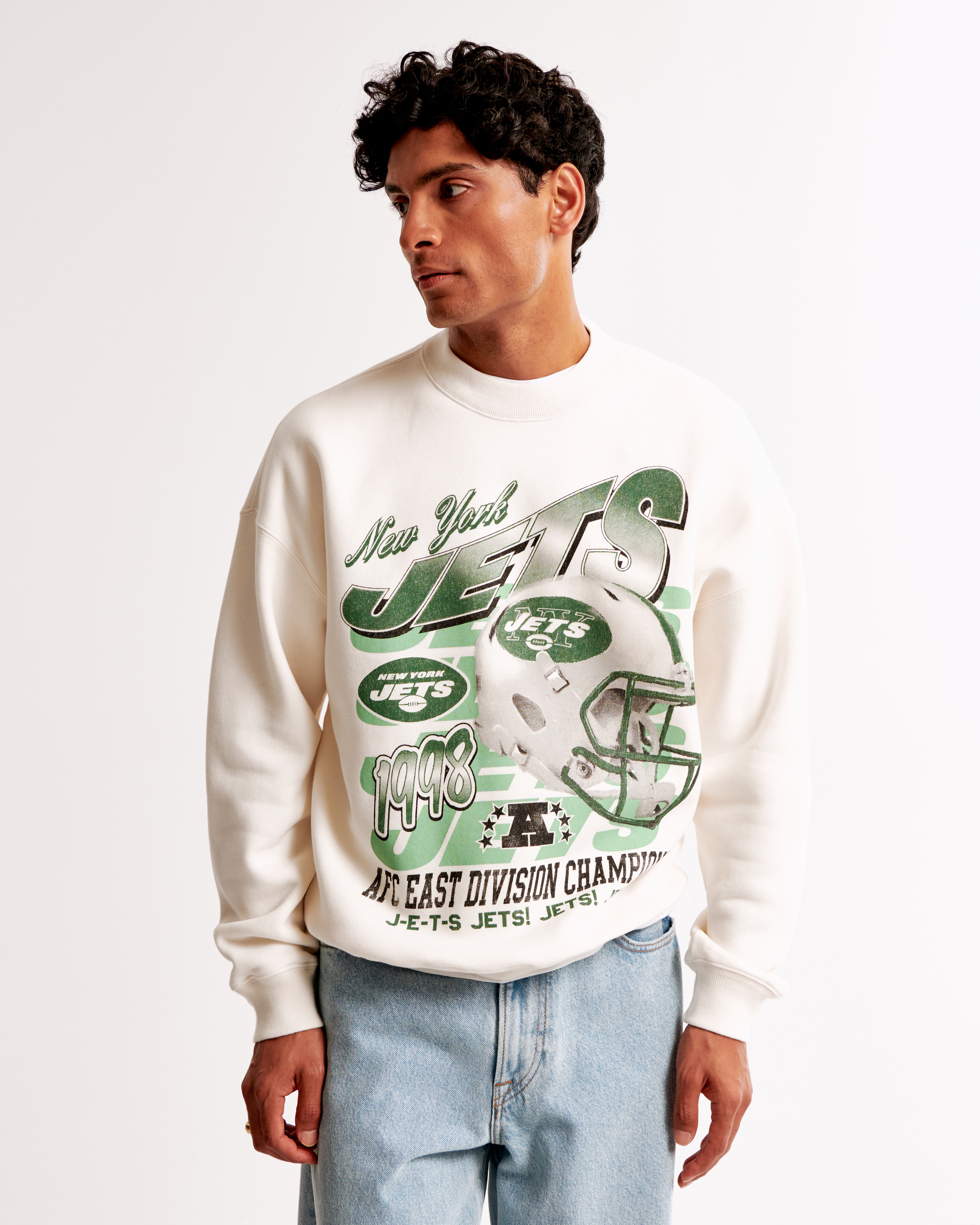 Jets crew neck sweatshirts hotsell