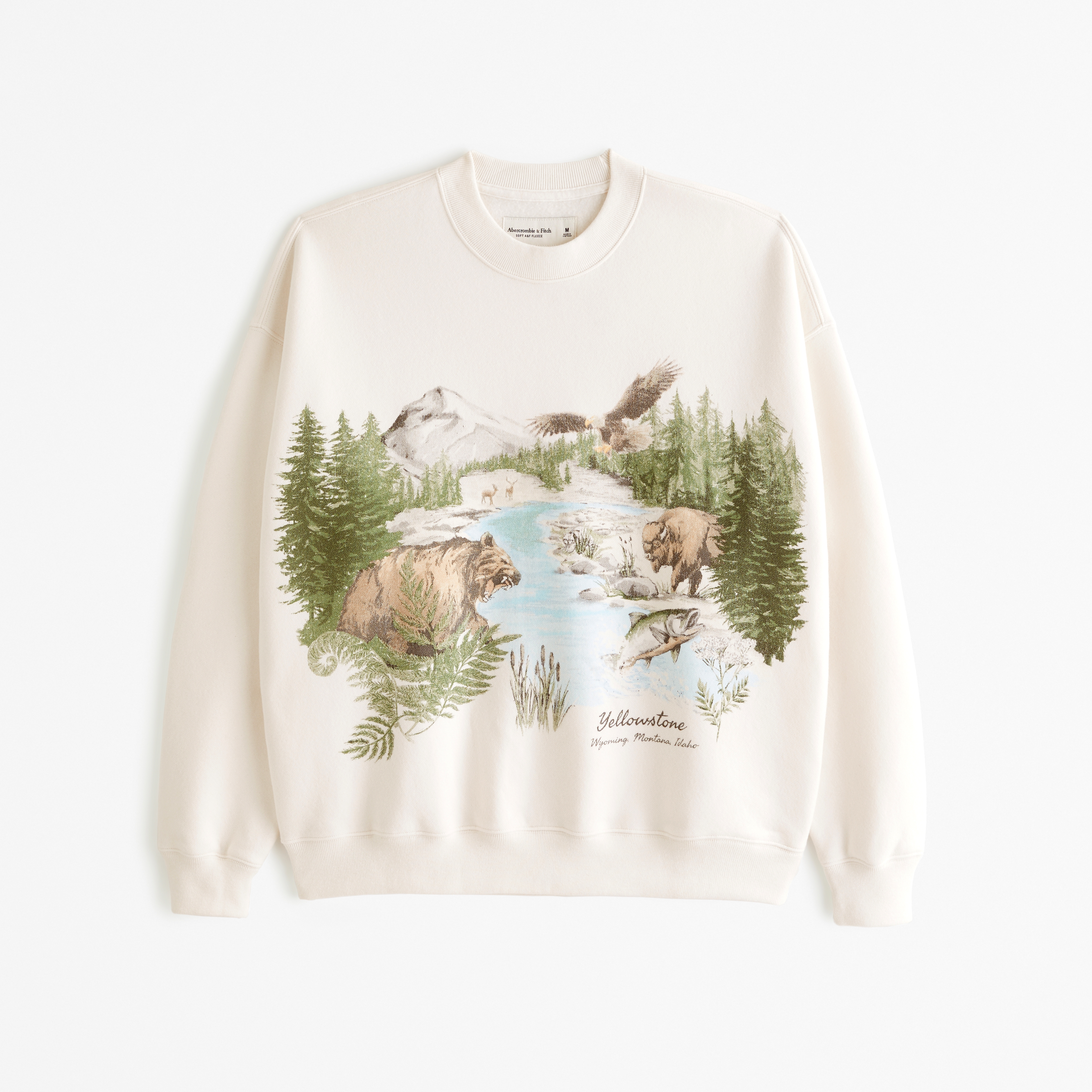 Gender Inclusive Yellowstone Graphic Crew Sweatshirt | Gender