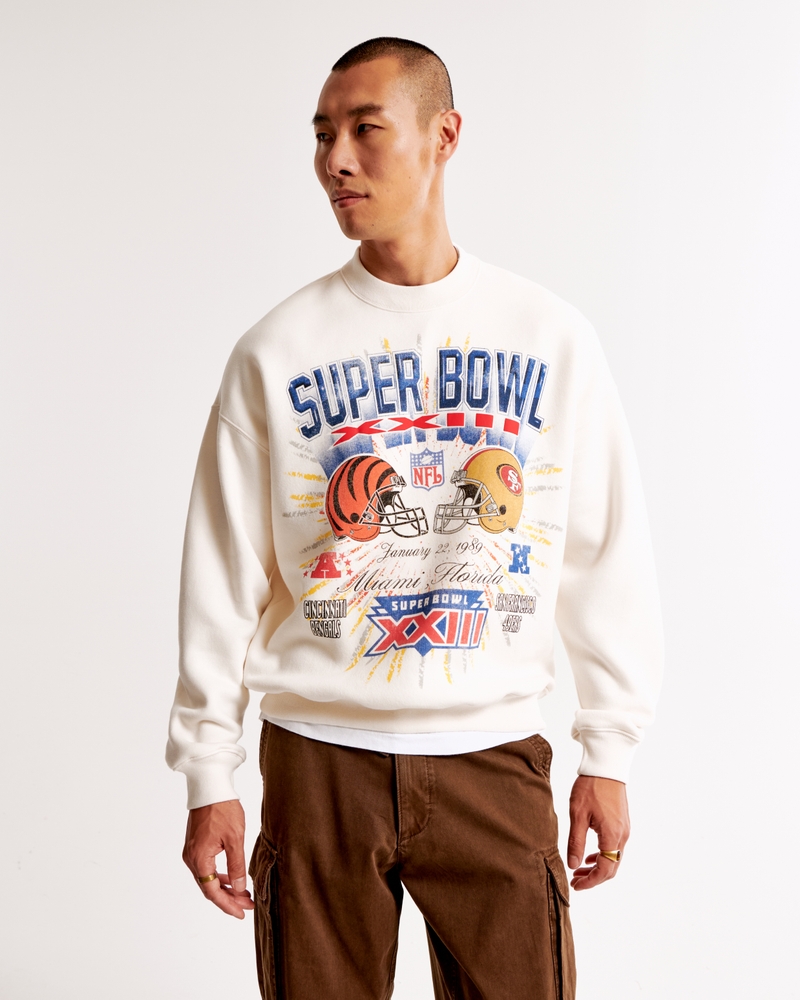 Men's Vintage Super Bowl Graphic Crew Sweatshirt | Men's Tops