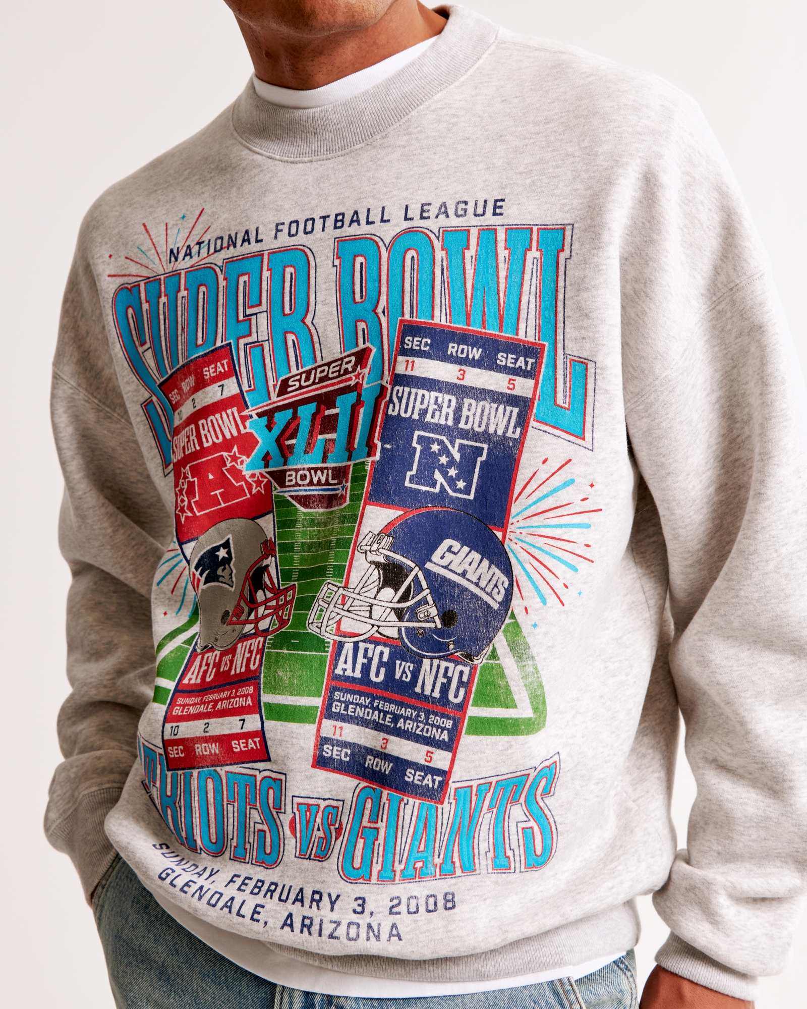 Vintage Super Bowl Graphic Crew Sweatshirt
