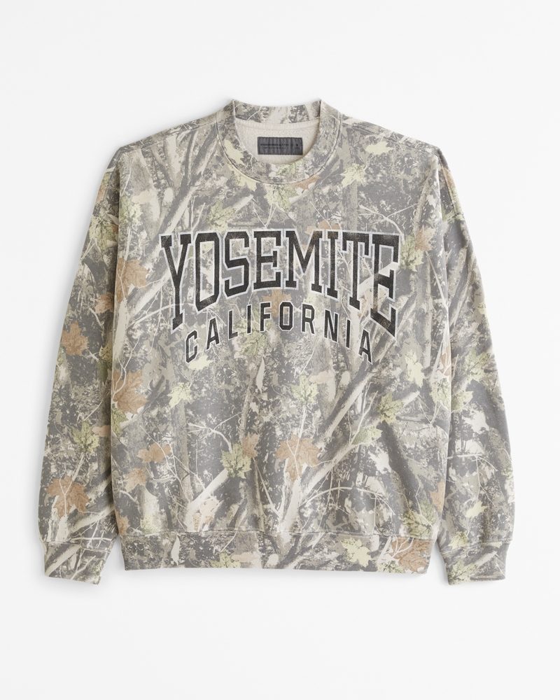 Men s Yosemite Graphic Crew Sweatshirt Men s Tops Abercrombie