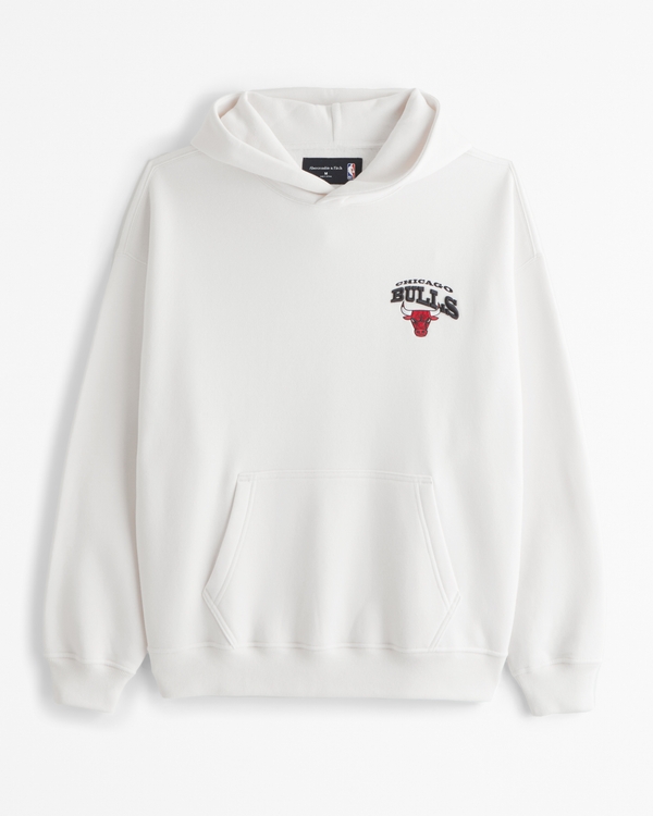 Chicago Bulls Graphic Popover Hoodie, Cream view 2