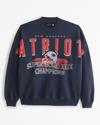 NFL New England Patriots Graphic Crew Sweatshirt | NFL New England Patriots | Abercrombie.com