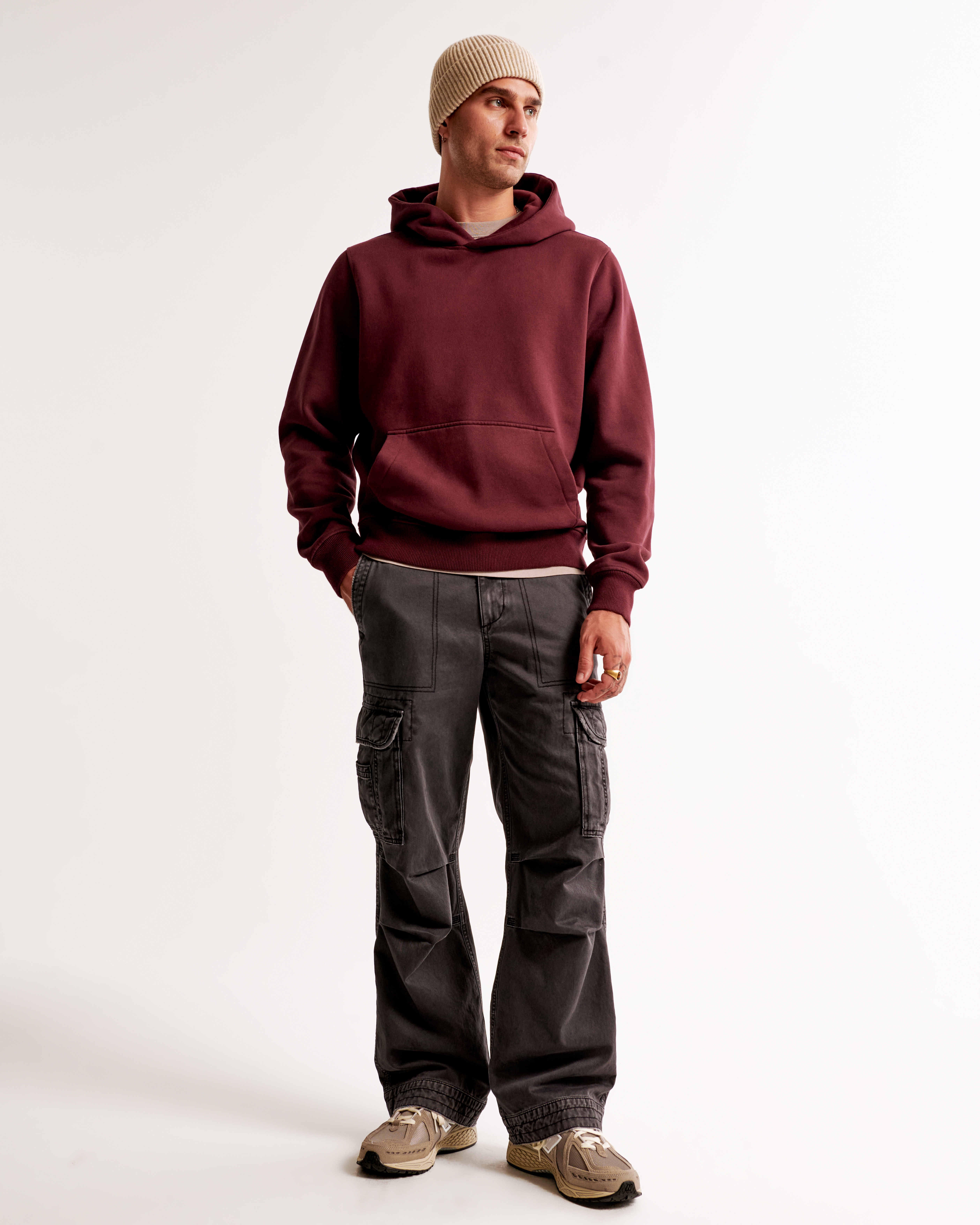 Men s Essential Premium Heavyweight Popover Hoodie Men s Tops Abercrombie