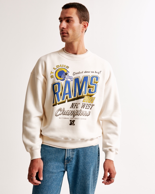 St. Louis Rams Graphic Crew Sweatshirt, Cream