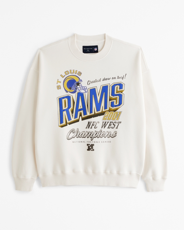 St. Louis Rams Graphic Crew Sweatshirt, Cream - Rams view 1