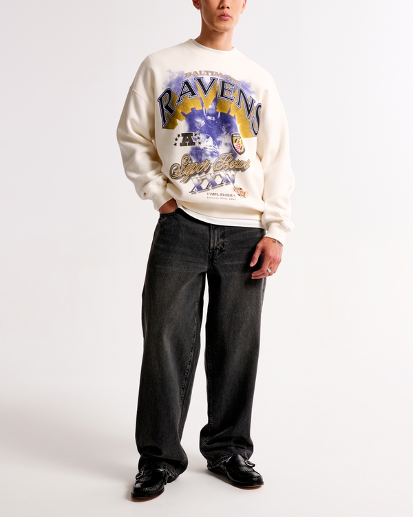 Baltimore Ravens Graphic Crew Sweatshirt, Cream