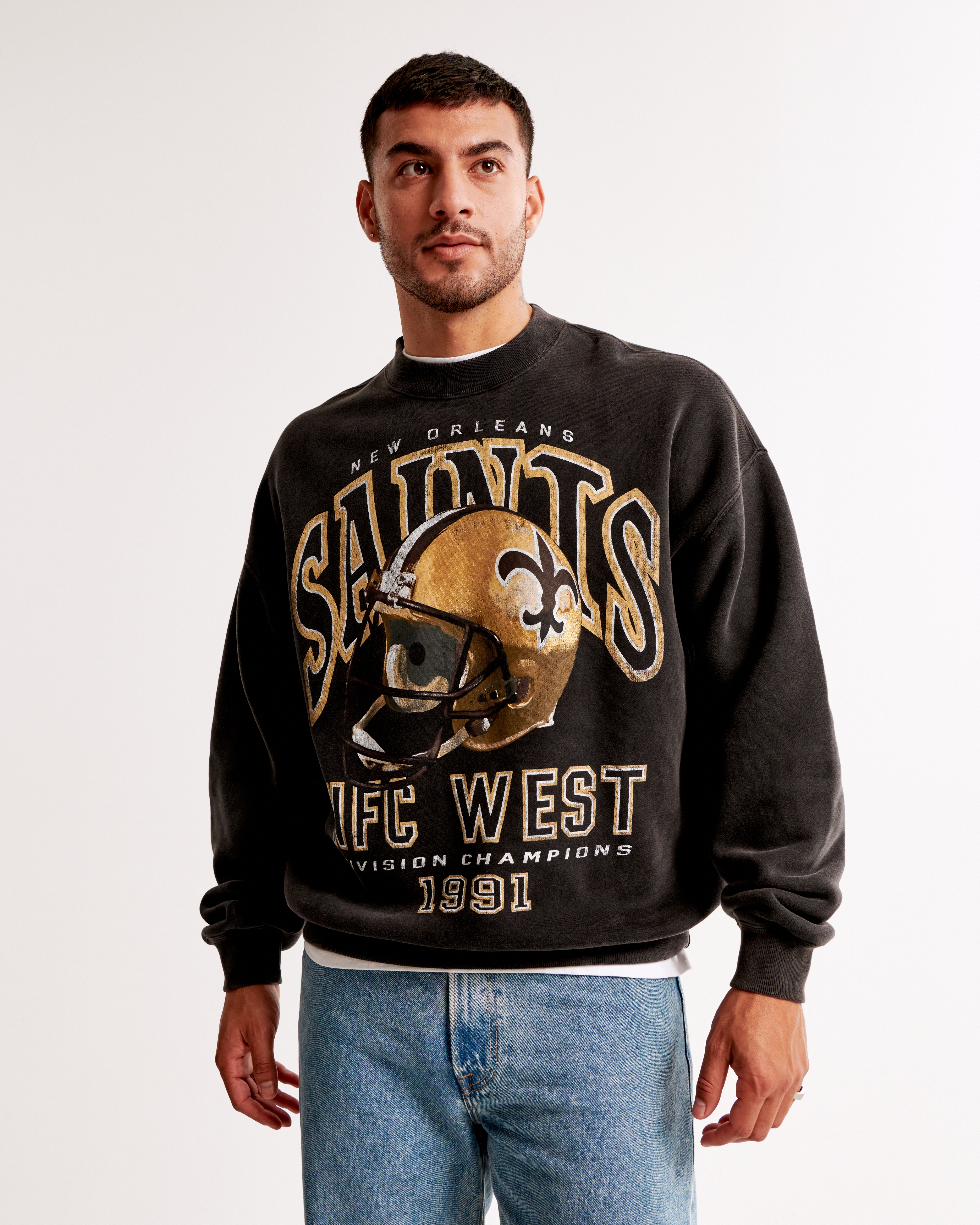 Мужские худи Abercrombie & Fitch Miami Dolphins Graphic Crew Sweatshirt — фото 3