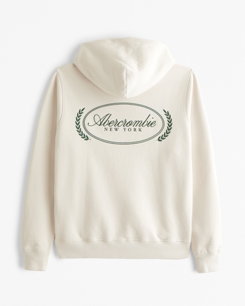 Abercrombie box logo hoodie hotsell
